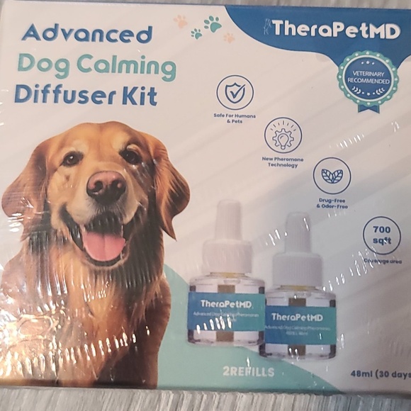 New In Box TheraPet Advanced Dog Calming Diffuser Kit with  2 refills in box - Picture 1 of 2